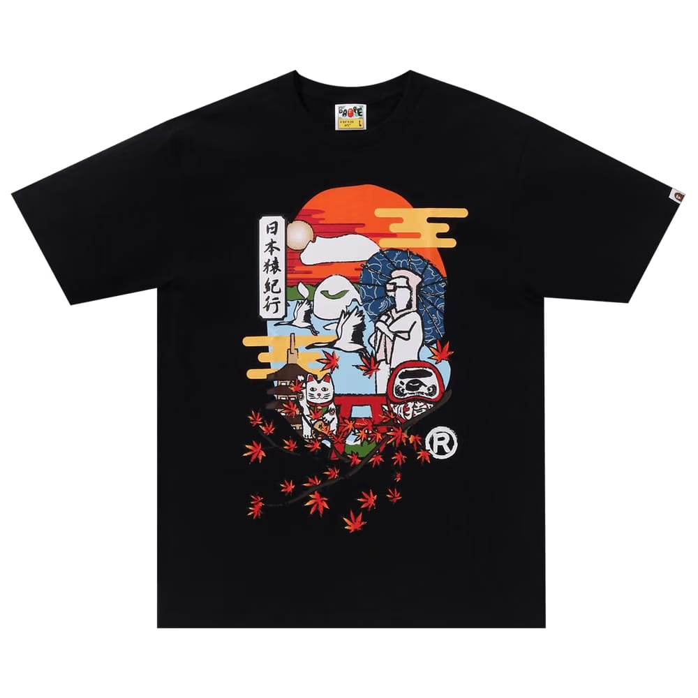 BAPE Japan Culture Ape Head T-Shirt Black
