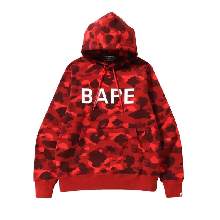 BAPE Color Camo Bape Pullover Hoodie Red