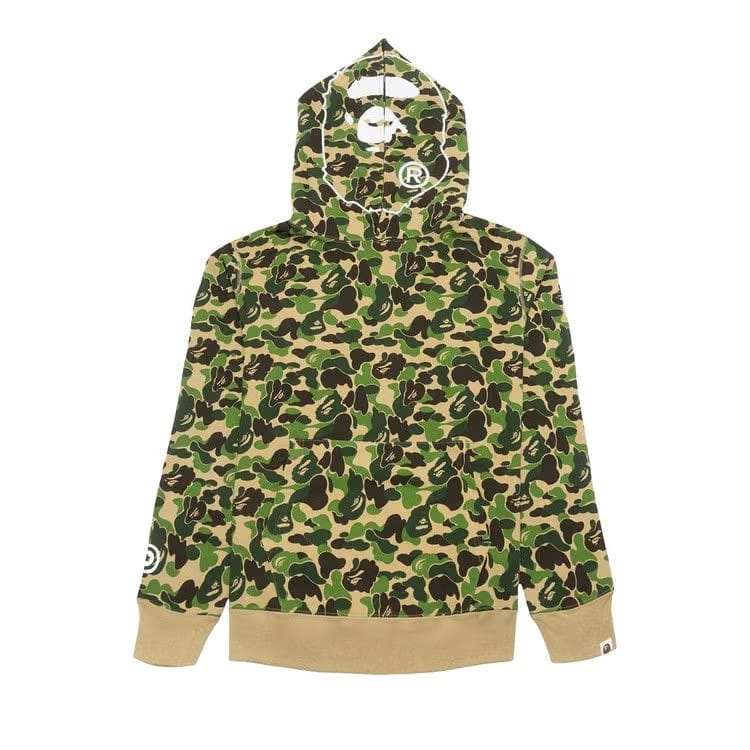 BAPE ABC Camo 2nd Ape Wide Pullover Hoodie Green