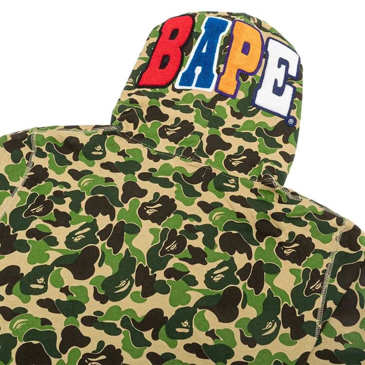BAPE ABC Camo 2nd Ape Wide Pullover Hoodie Green