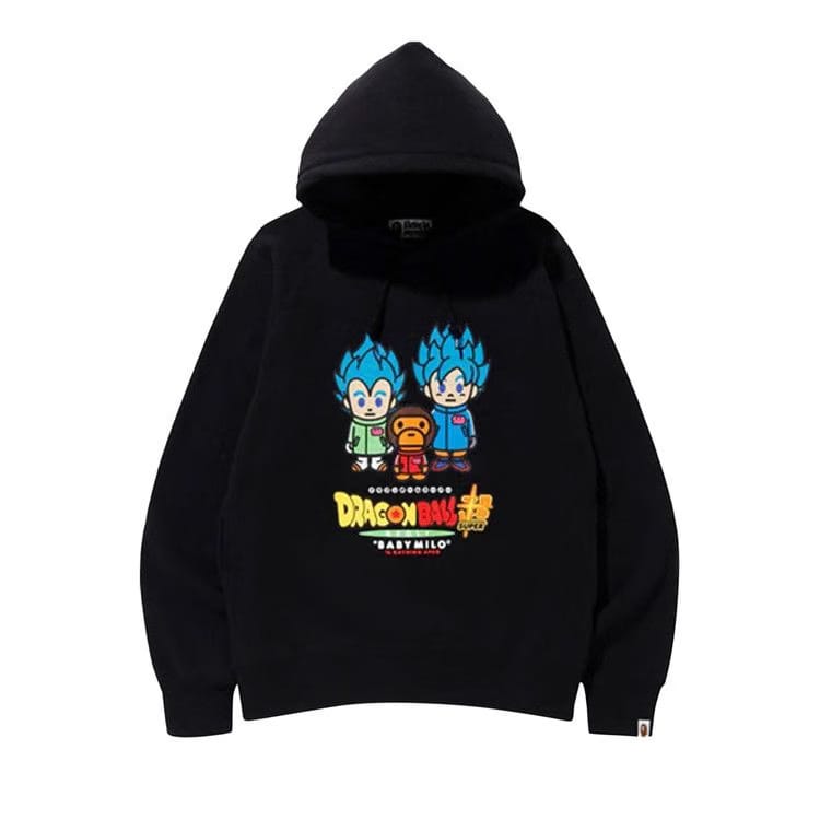 BAPE x Dragon Ball Z Super Son Goku & Vegeta Hoodie Black