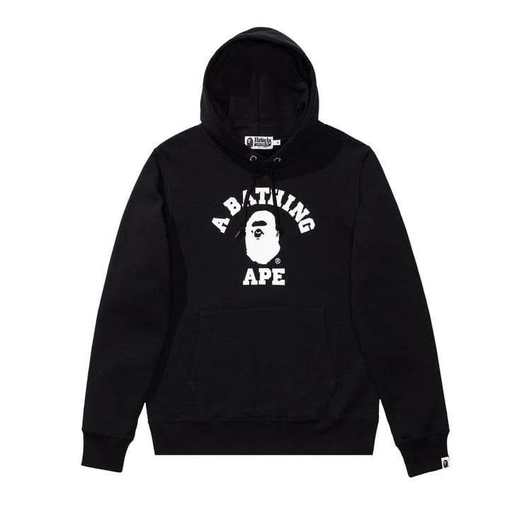 BAPE College Pullover Hoodie Black