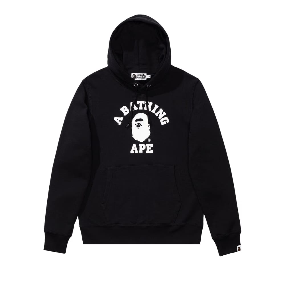 BAPE College Pullover Hoodie Black