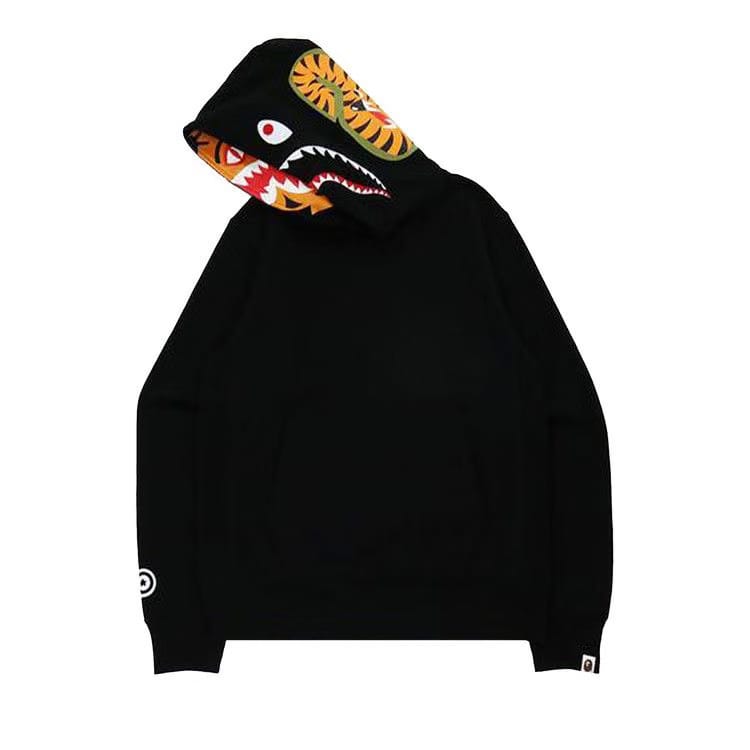 BAPE Shark x Tiger Pullover Hoodie Black