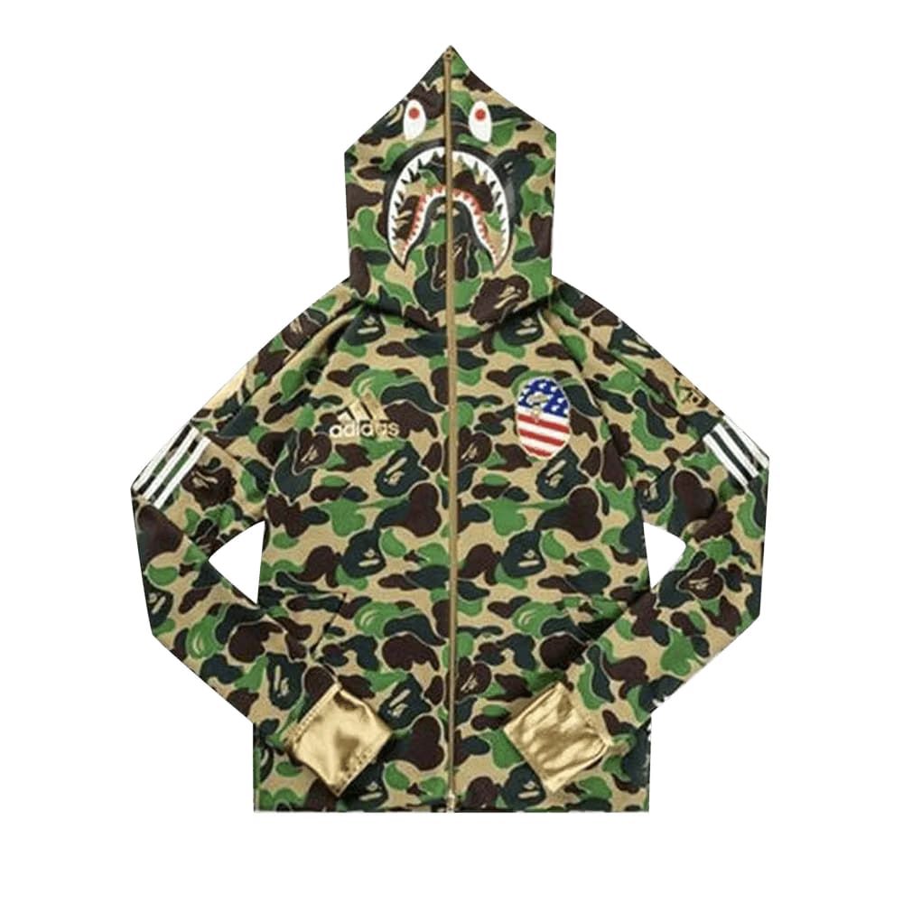 BAPE x adidas SB Shark Hoodie Green