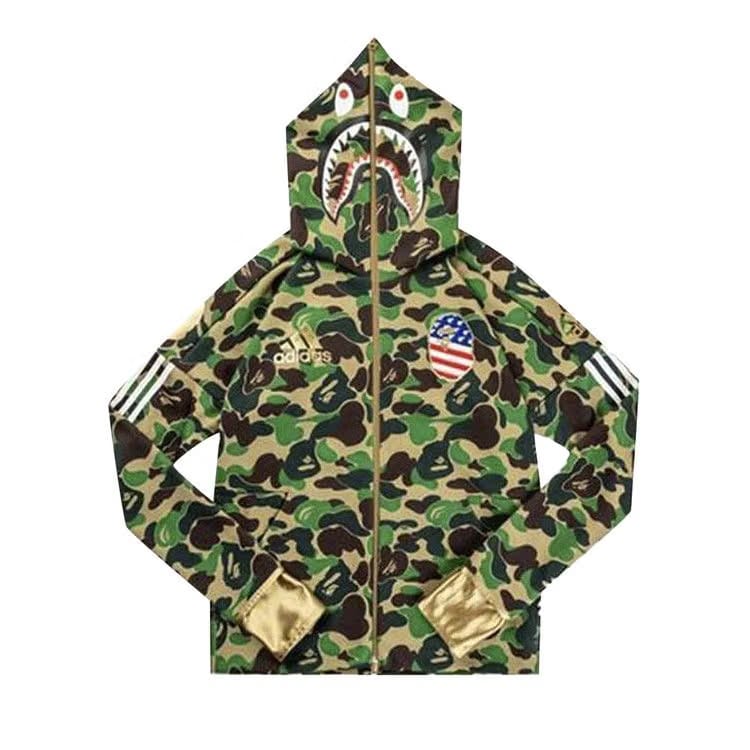 BAPE x adidas SB Shark Hoodie Green