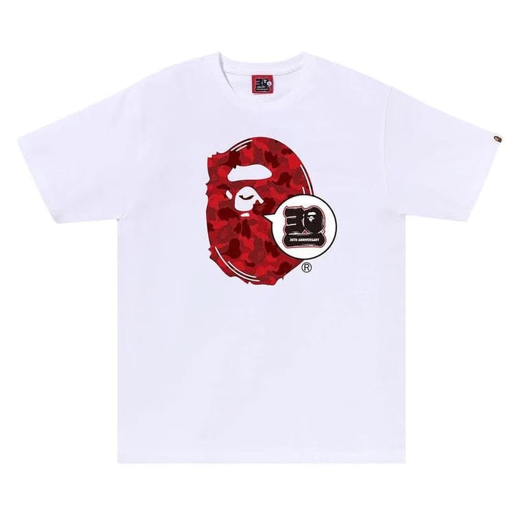 BAPE Store Rakuten Fashion 30th Anniversary Ape Head T-Shirt Set White