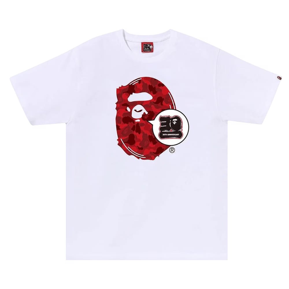 BAPE Store Rakuten Fashion 30th Anniversary Ape Head T-Shirt Set White