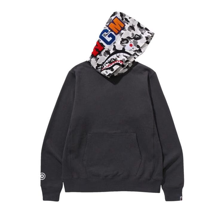 BAPE ABC Camo Shark Pullover Hoodie Charcoal