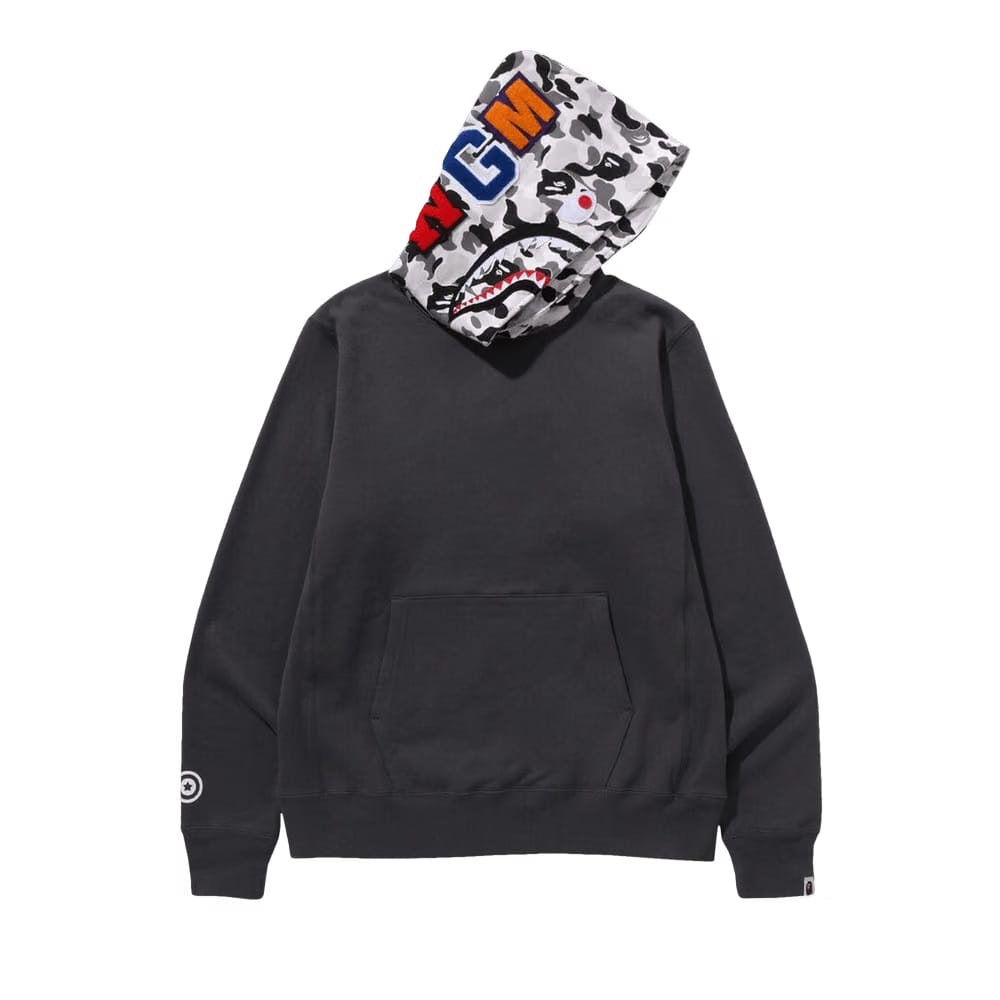 BAPE ABC Camo Shark Pullover Hoodie Charcoal