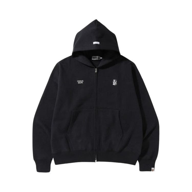BAPE Ursus Loose Fit Zip Up Hoodie Black