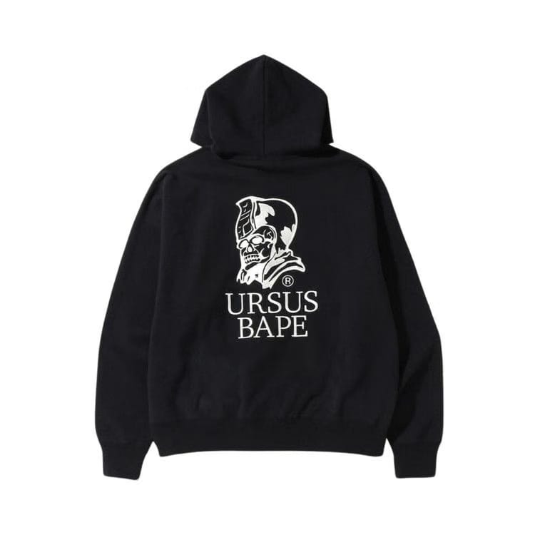 BAPE Ursus Loose Fit Zip Up Hoodie Black