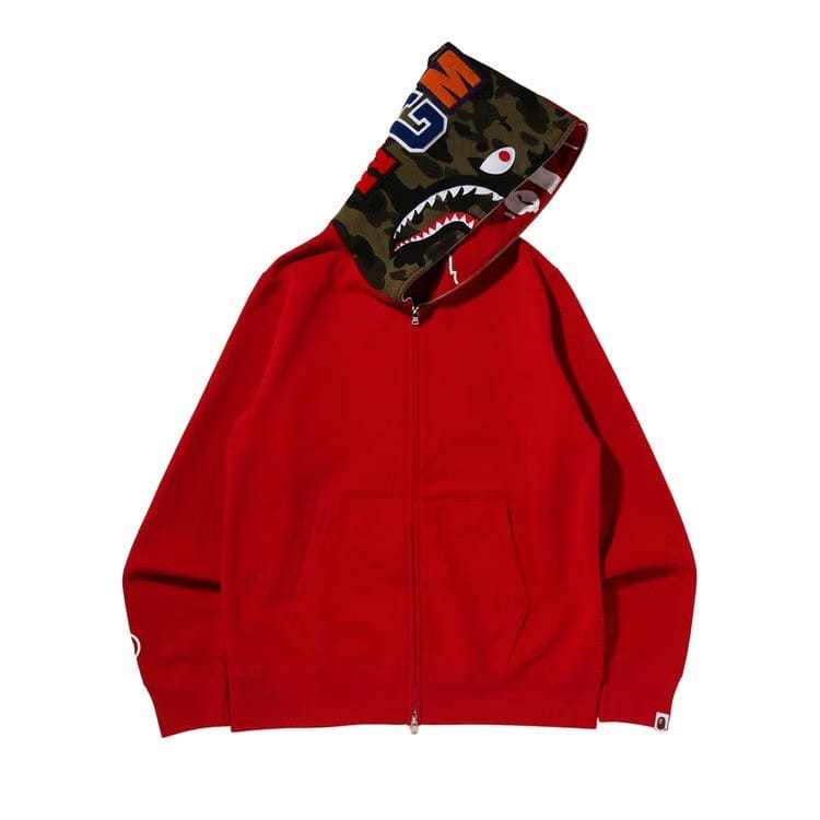 BAPE Crazy Face Full Zip Hoodie Red