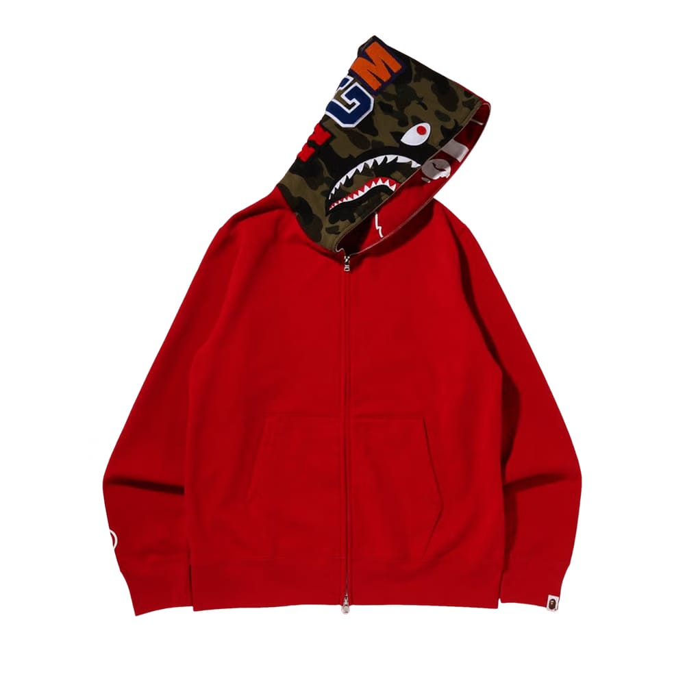 BAPE Crazy Face Full Zip Hoodie Red