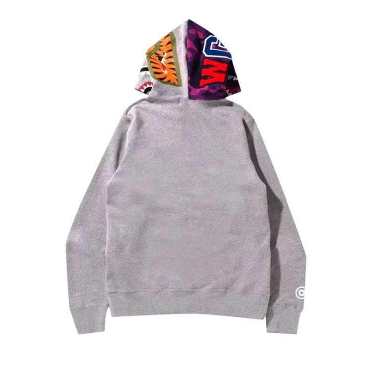 BAPE Color Camo Shark Full Zip Hoodie Grey