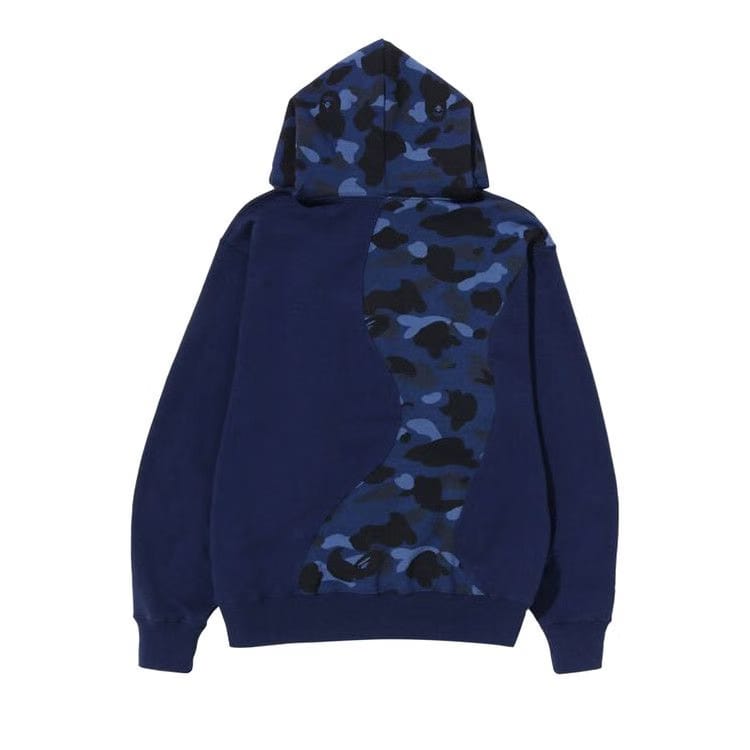 BAPE Color Camo College Cutting Relaxed Fit Hoodie Navy