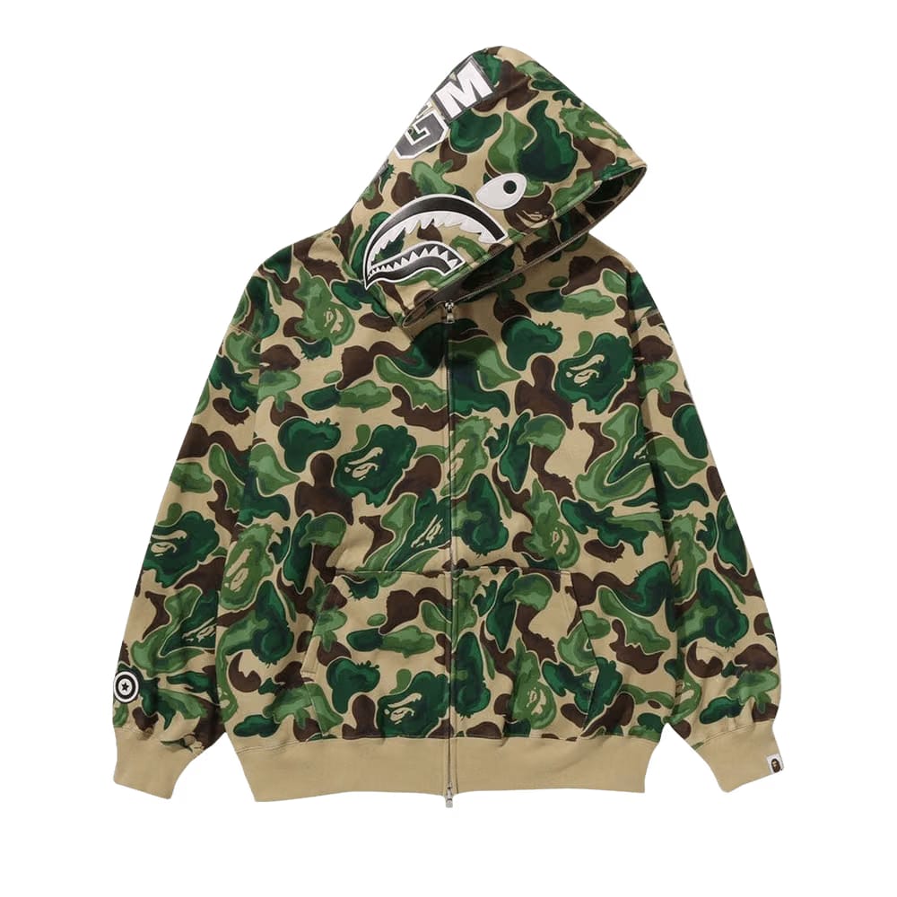 BAPE Art Camo Shark Full Zip Hoodie Green