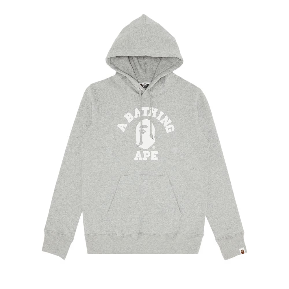 BAPE College Pullover Hoodie Grey