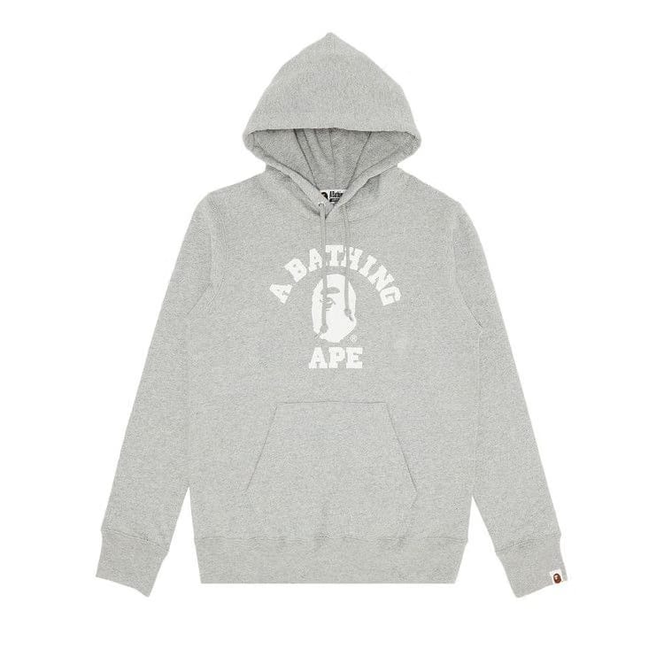 BAPE College Pullover Hoodie Grey