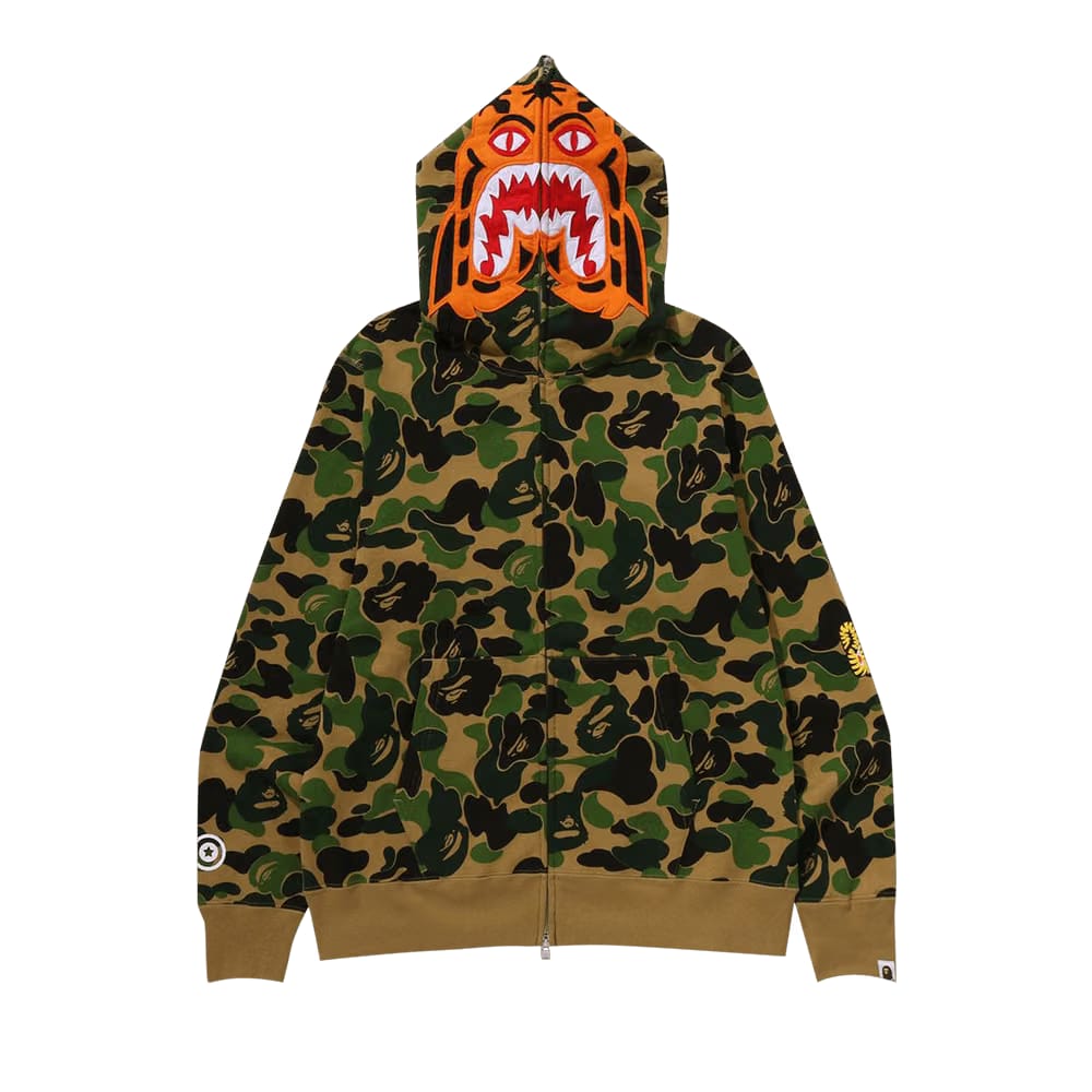 BAPE Camo Tiger Full Zip Hoodie Green