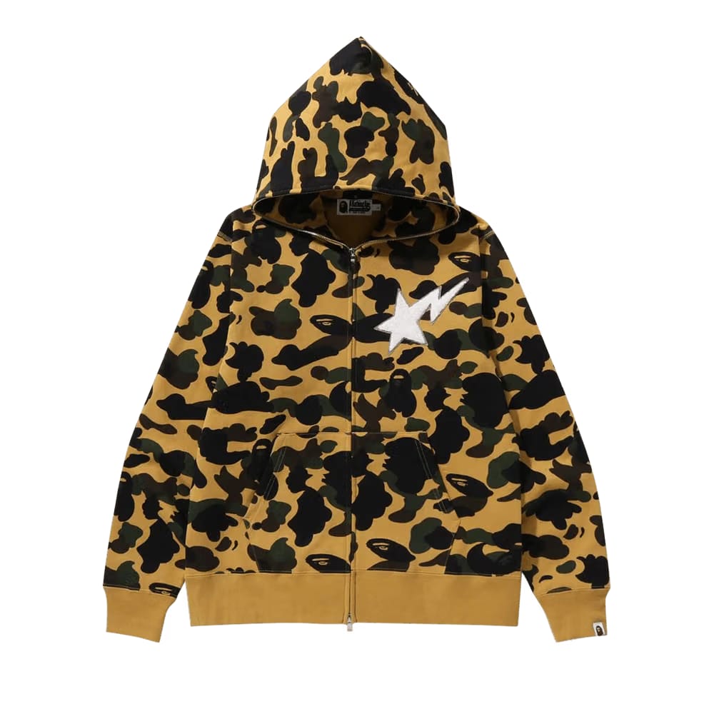 BAPE 1st Camo Full Zip Hoodie Yellow