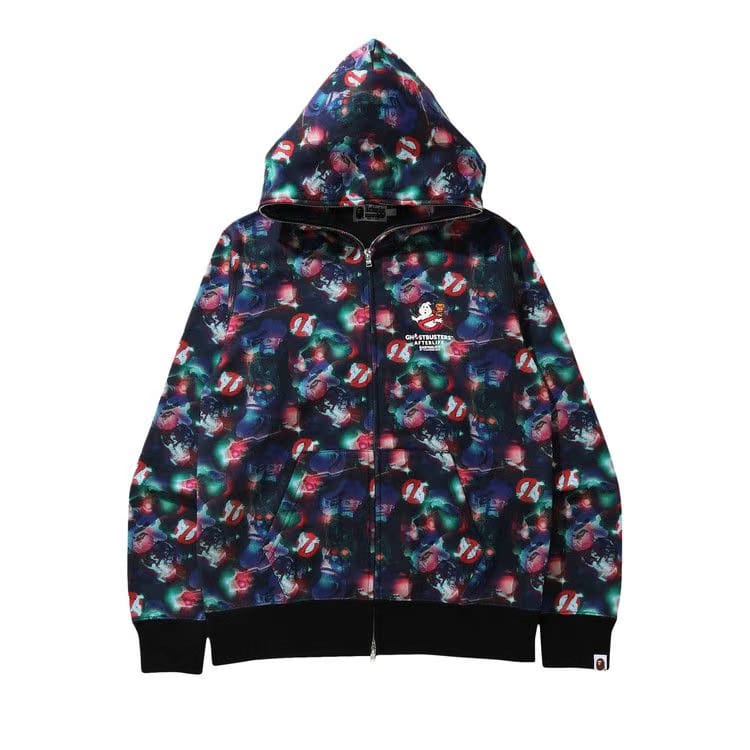 BAPE x Ghostbusters Camo Full Zip Hoodie Multicolor