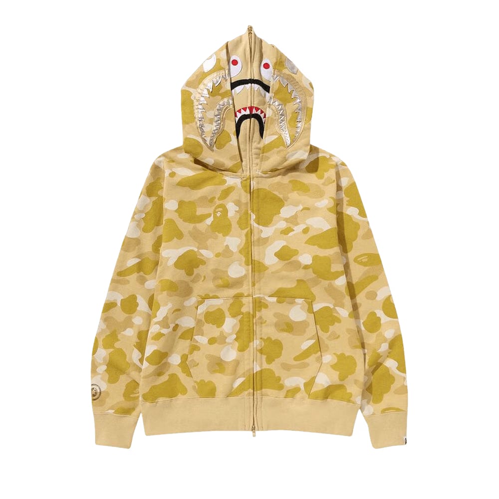 BAPE Color Camo Double Shark Full Zip Hoodie Yellow