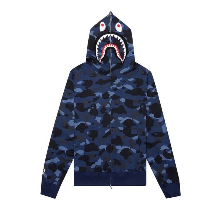 BAPE Camo Shark Full Zip Hoodie Navy