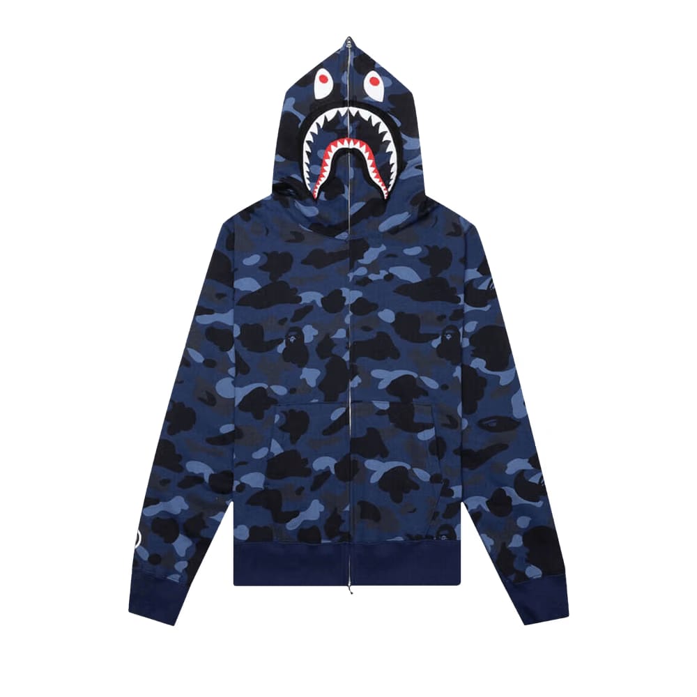 BAPE Camo Shark Full Zip Hoodie Navy