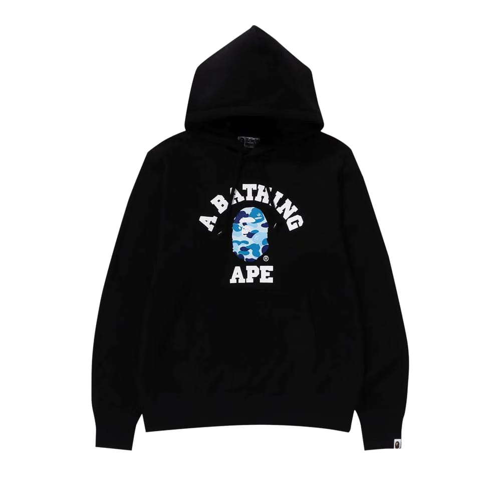 BAPE ABC Camo College Organic Pullover Hoodie Black/Blue