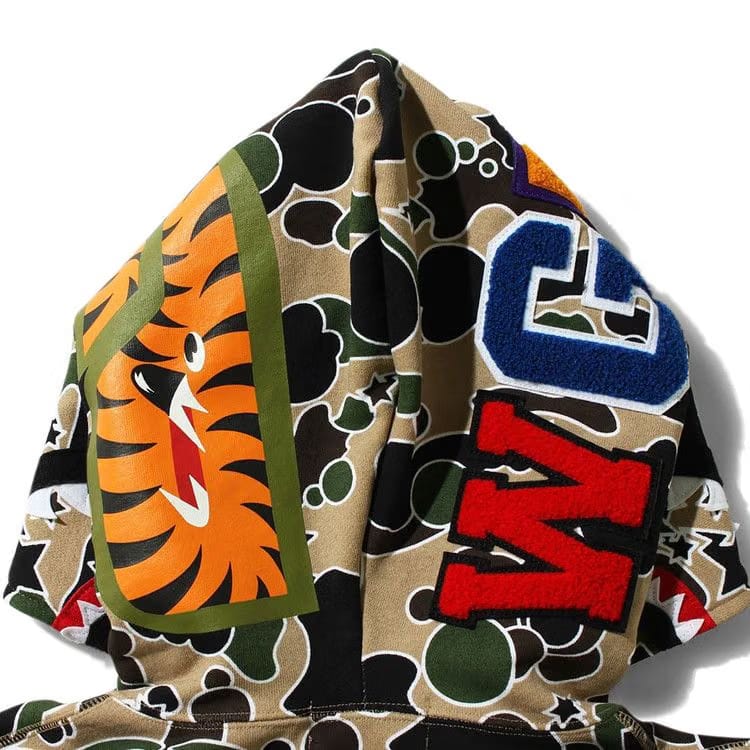 BAPE Sta Camo Shark Zip Hoodie Yellow
