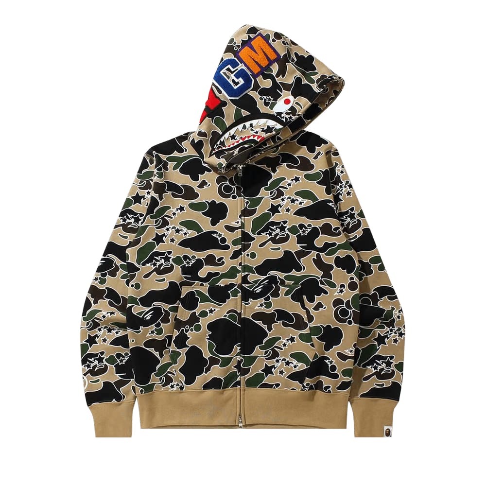 BAPE Sta Camo Shark Zip Hoodie Yellow
