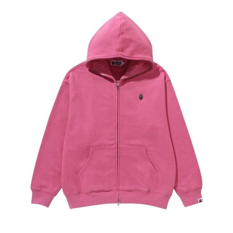 BAPE Metal One Point Full Zip Hoodie Pink