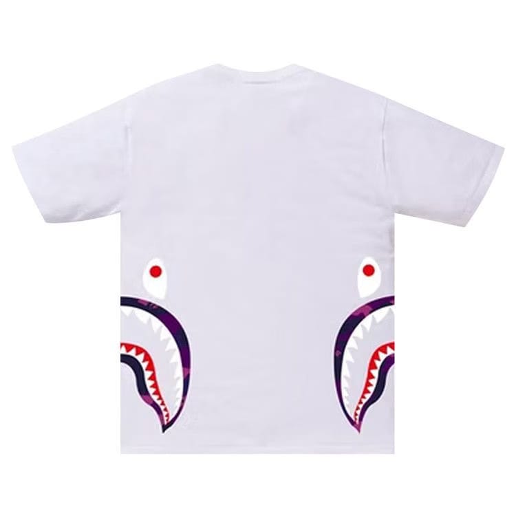 BAPE Color Camo Side Shark T-Shirt White/Purple