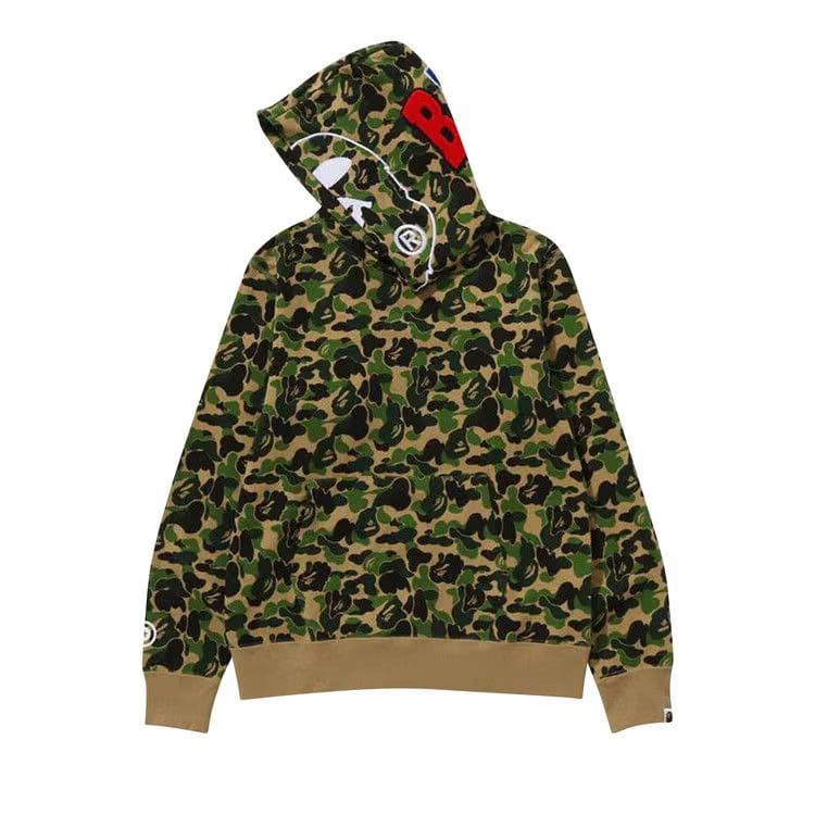 BAPE ABC Camo 2nd Ape Pullover Hoodie Green