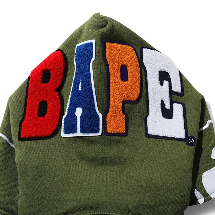 BAPE 2nd Ape Full Zip Hoodie Olive