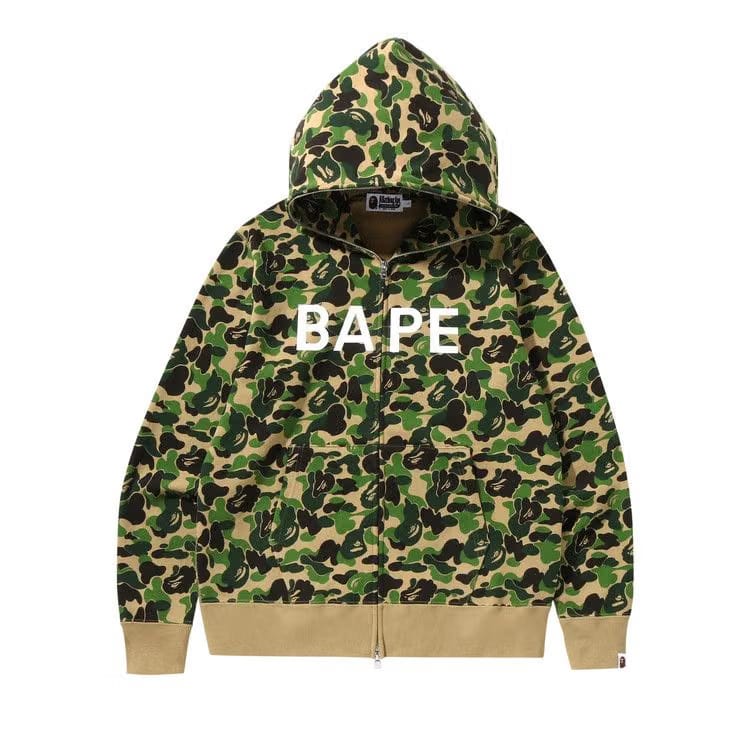 BAPE ABC Camo Full Zip Hoodie Green