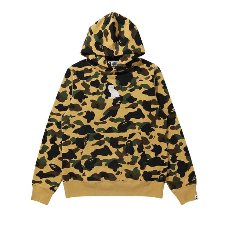 BAPE x OVO 1st Camo Pullover Hoodie Yellow
