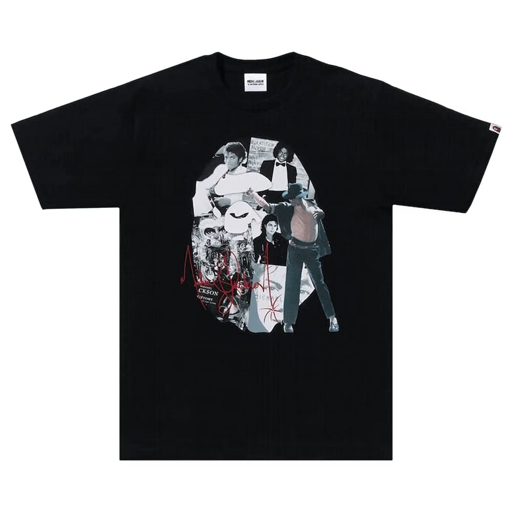 BAPE x Michael Jackson Album Jacket Ape Head T-Shirt Black