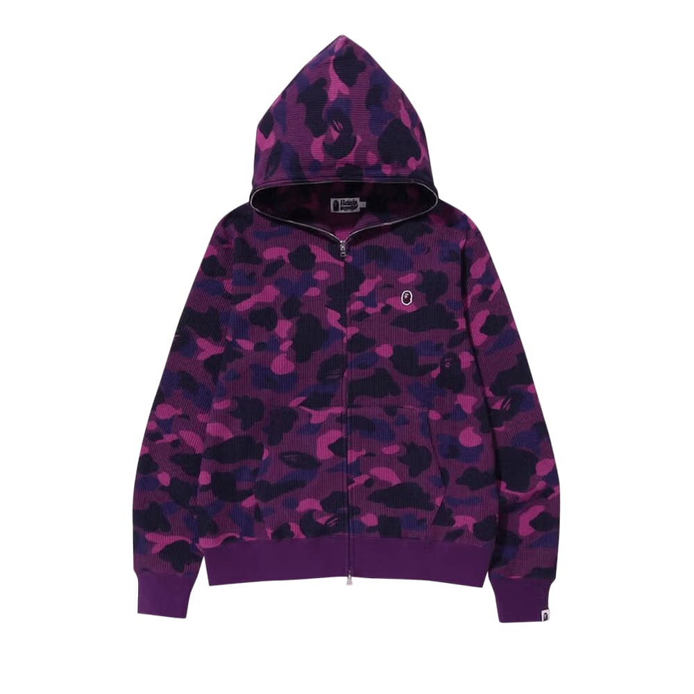 BAPE Color Camo Thermal Full Zip Hoodie Purple