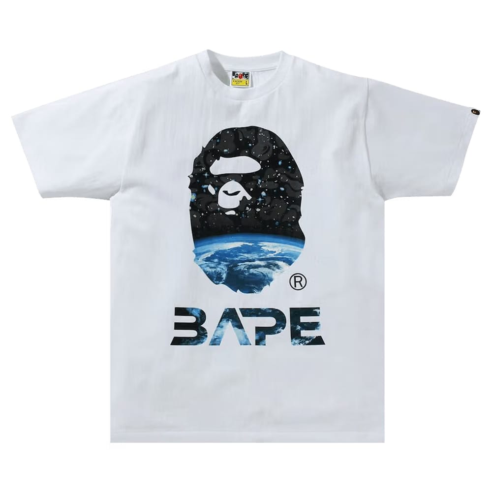 BAPE Space Camo Ape Head T-Shirt White
