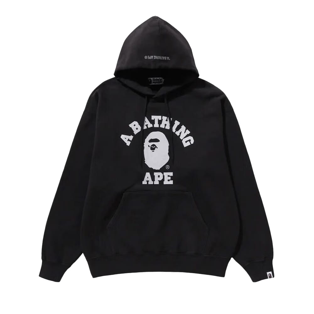BAPE College Overdye Pullover Hoodie Black