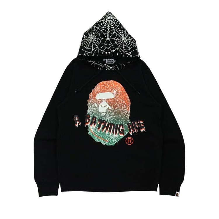BAPE Halloween Ape Head Glow In The Dark Pullover Hoodie Black