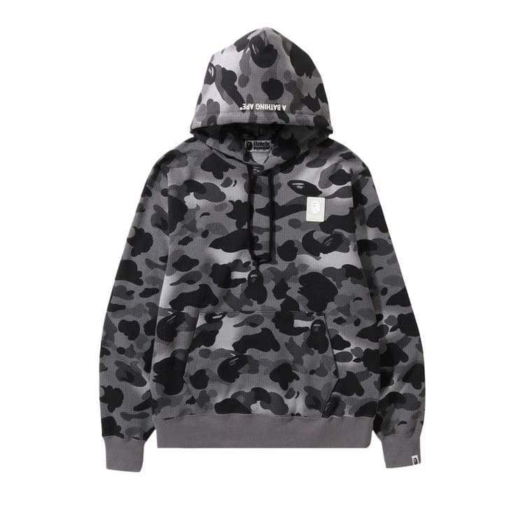BAPE Grid Camo Pullover Hoodie Black