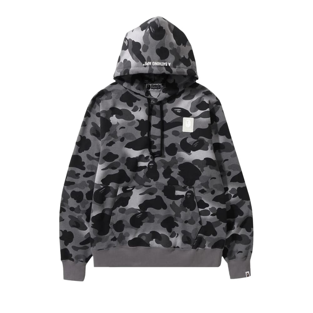 BAPE Grid Camo Pullover Hoodie Black