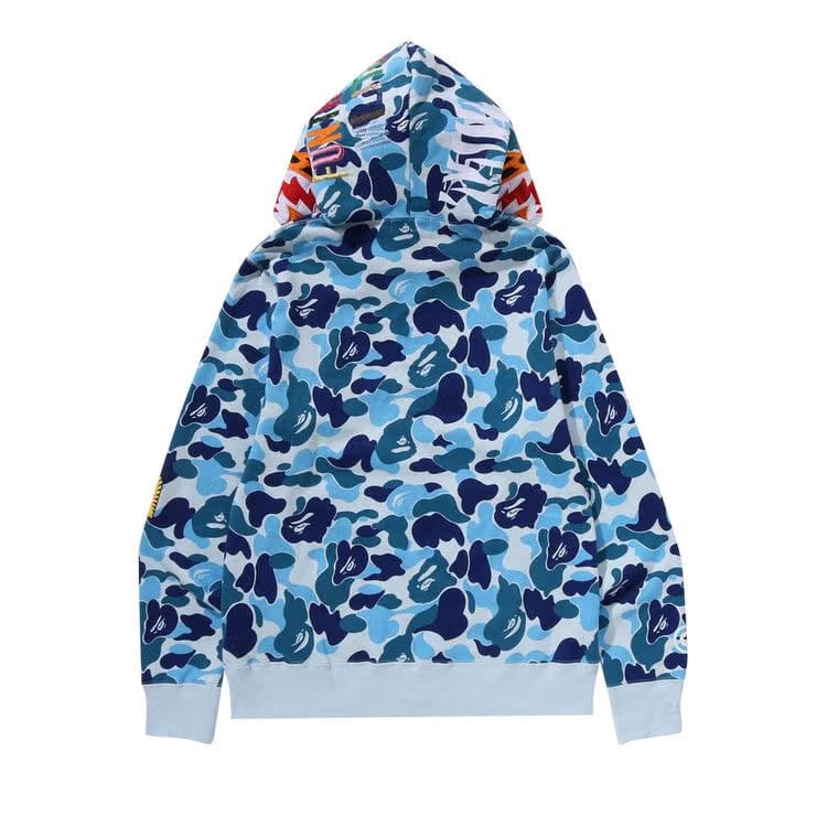 BAPE Camo Tiger Full Zip Hoodie Blue