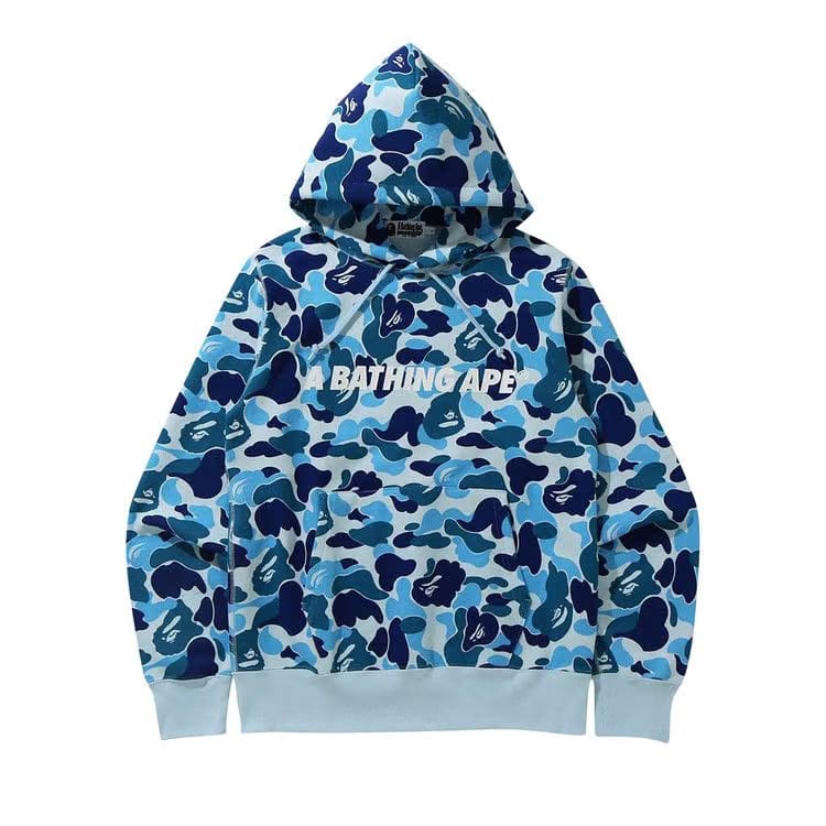 Bape ABC Camo Pullover Hoodie Blue