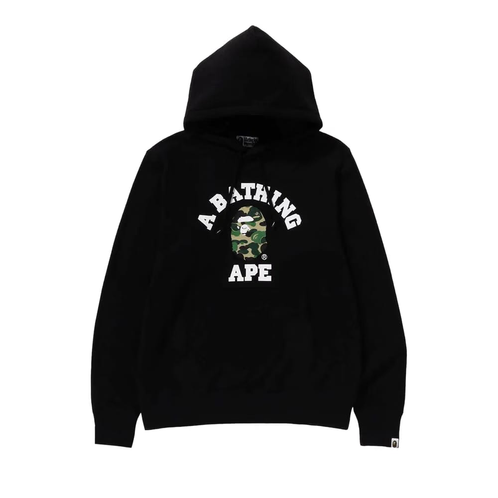 BAPE ABC Camo College Organic Pullover Hoodie Black/Green