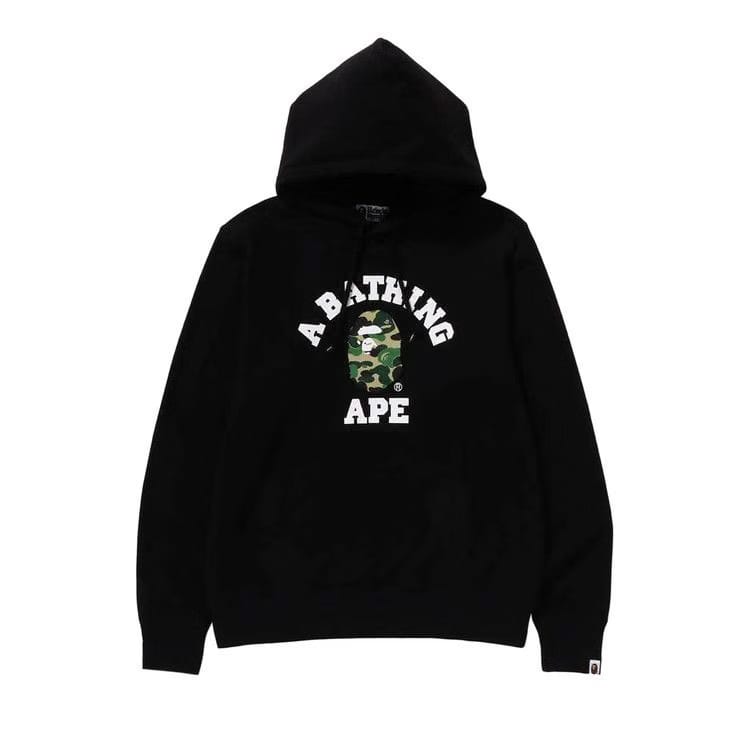 BAPE ABC Camo College Organic Pullover Hoodie Black/Green
