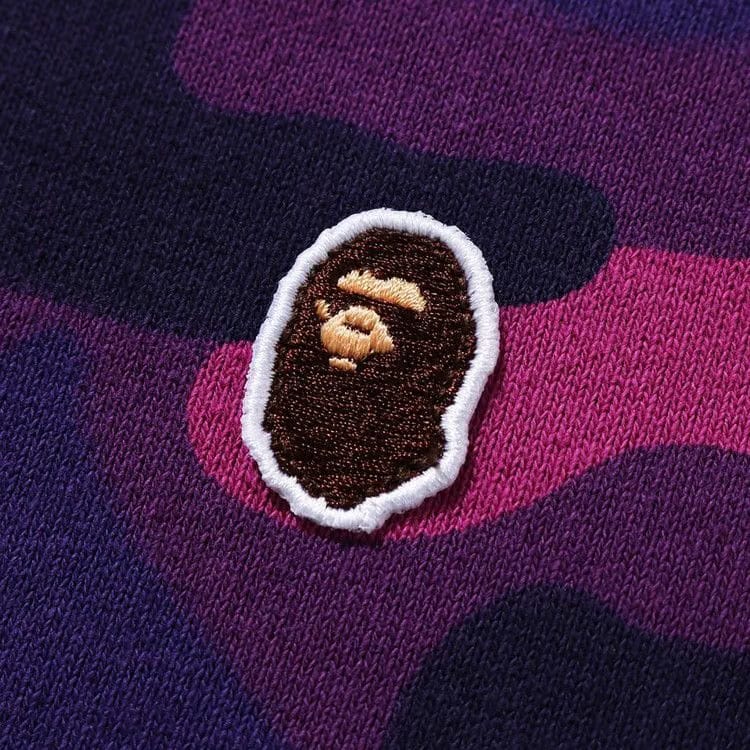 BAPE Color Camo Ape Head One Point Full Zip Hoodie Purple